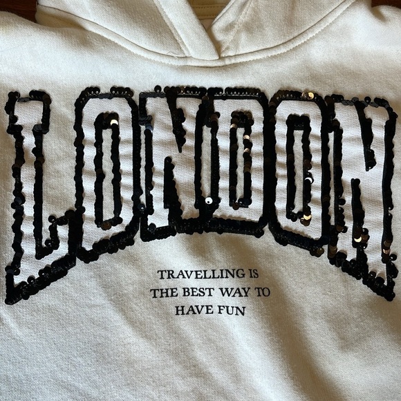 Zara girls size 6 hoodie - London travel theme - Picture 2 of 6